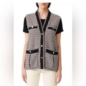 Maje Tweed Sleeveless Jacket